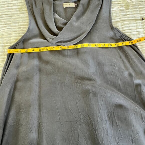 Unique Chalet et ceci Gun Metal Grey Cowl Neck Dress - Picture 4 of 7